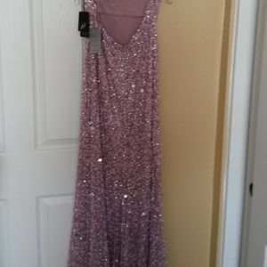 Adrianna Papelle Lavender Gown Size 8 -Sequin